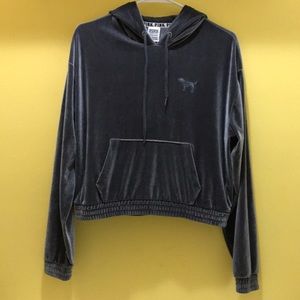 PINK velvet hoodie